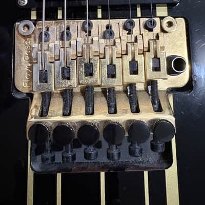 Schecter Synyster Gates Custom-S - Black and gold pinstripes image 16