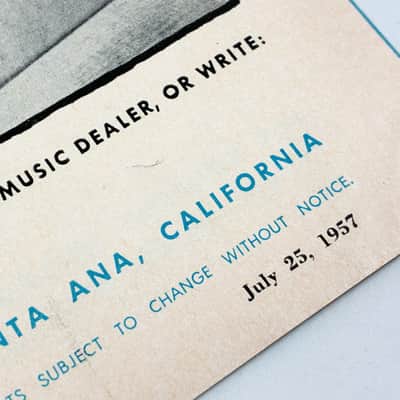 Fender Catalog – Fine Electric Instruments. Orignal. 1957 image 6