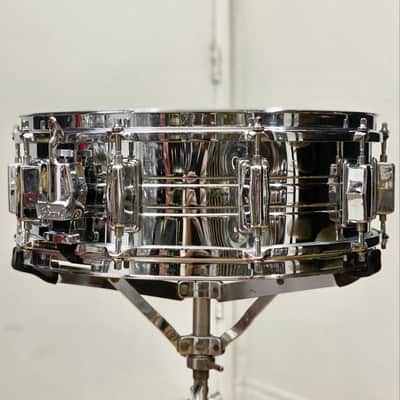 Pearl 5x14 Chrome Over Steel Snare Drum 1970s image 4