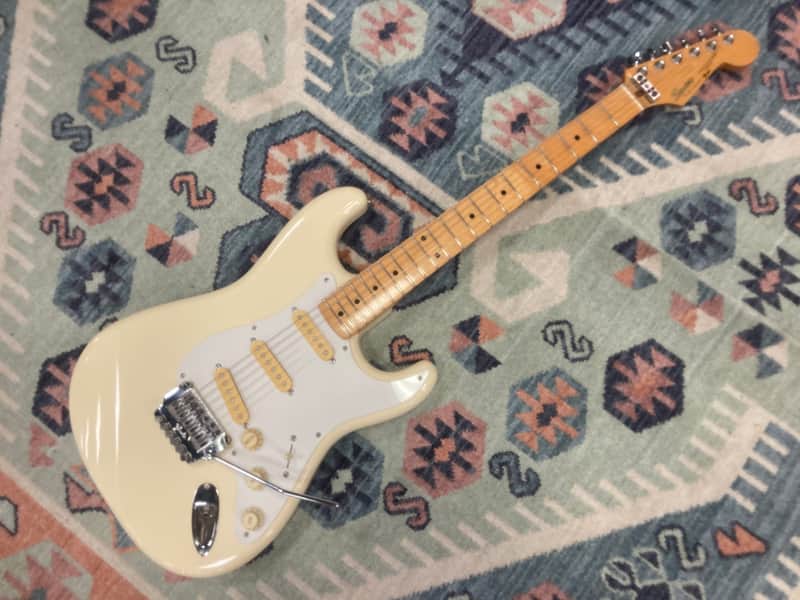 Vintage Squier Stratocaster E7 1987 Guitar w/ system 1 tremolo unit image 1