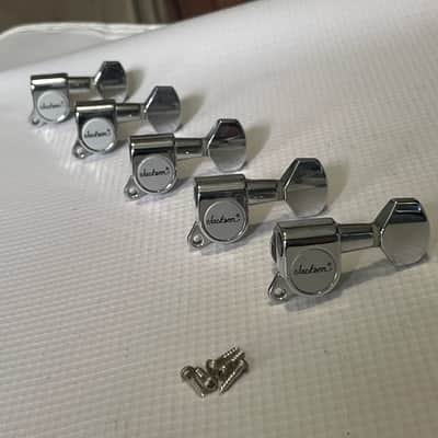 2000's Jackson DK2 Dinky Guitar Chrome Jin Ho Korea Tuners Tuning Pegs 6 In Line (Incomplete Set) image 1