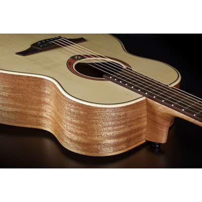 Lag T70TE-NAT Tramontane 70 Travel Solid Sitka Spruce Top Okoume Neck Acoustic-Electric Guitar image 6