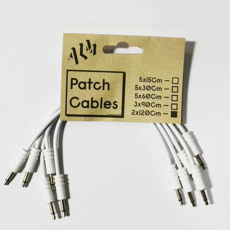 ALM Busy Circuits ALM-PC001x120 Eurorack Patch Cables (2 x 120cm) - White image 1