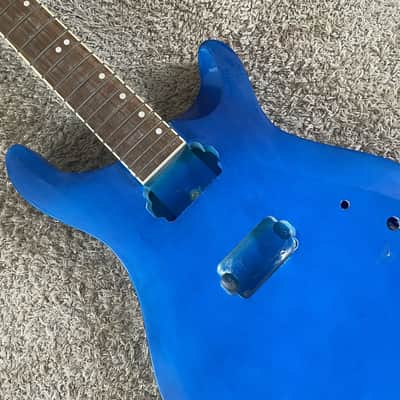 HH Electric Guitar DIY Project, Metallic Blue, 22 Frets image 6