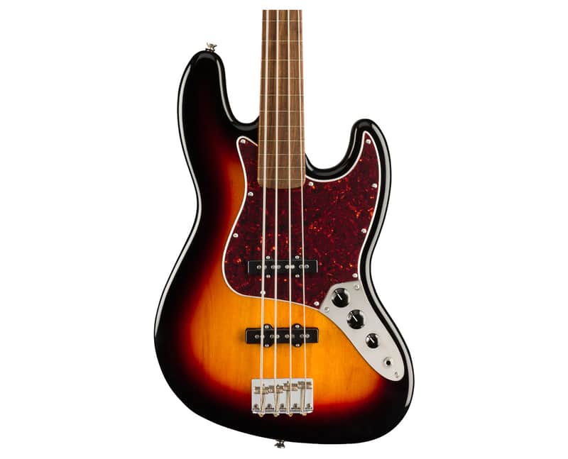 Used Squier Classic Vibe '60s Jazz Bass Fretless - 3-Color Sunburst image 1