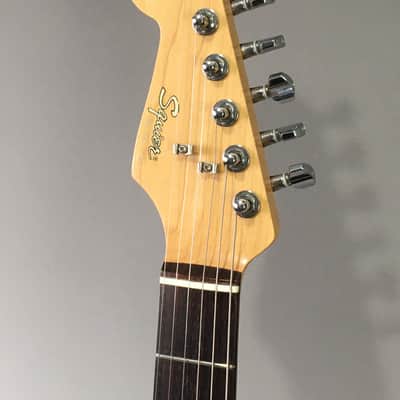 LEFTY! 1986 Vintage Fender Squier ‘62 Left Strat Guitar Fujigen E Serial Relic Mayer Black 1 Tribute 7.2 Lb HSC image 4