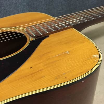 Yamaha FG-180 Red Label Vintage 1966-1971 Natural Made in Japan Acoustic Guitar Spruce Top Mahogany image 6