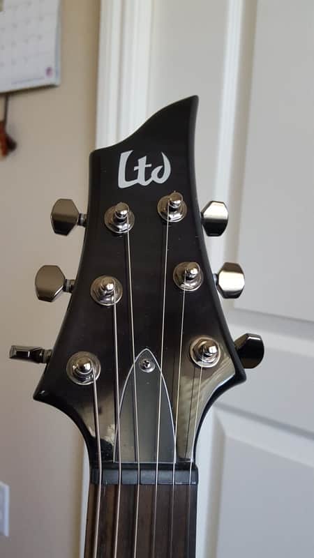 ESP LTD F-100FM Transparent Black/Flamed Maple | Reverb