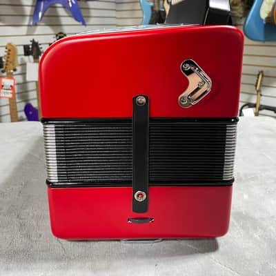 *OPEN BOX* Hohner Compadre Diatonic Accordion - Keys of G/C/F - Red image 4