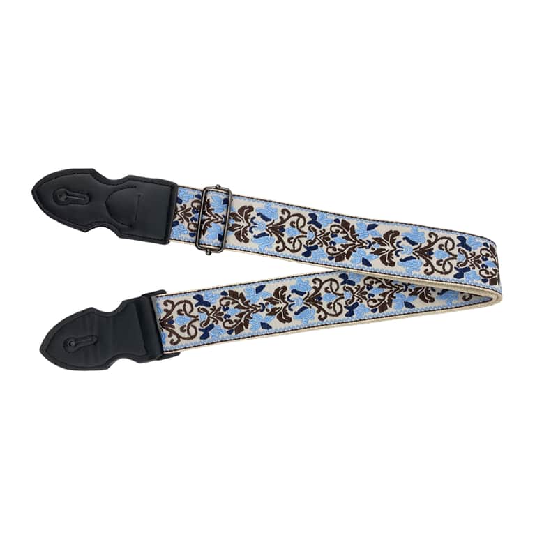 Shackles Embroidered Electric Guitar Strap - Adjustable Punk/Metal Style image 1