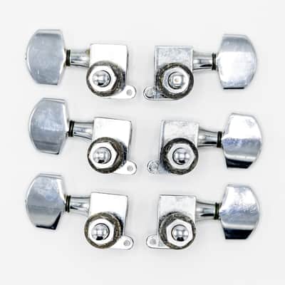 1970s Schaller Vintage Tuning Machine Set 3x3 Tuners, Chrome w/ Bushings, Washers image 3