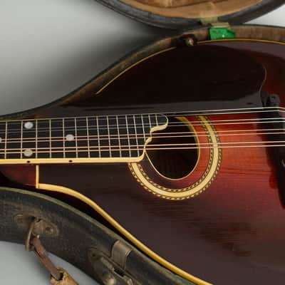 Gibson  Model A-4 Snakehead Carved Top Mandolin (1923), ser. #73657, original black hard shell case. image 13