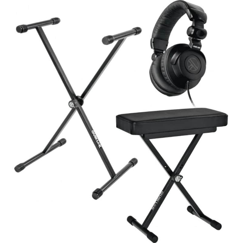 QUIK LOK KEYBUNDLE1 Paket aus Keyboardständer Bank und Kopfhörer image 1