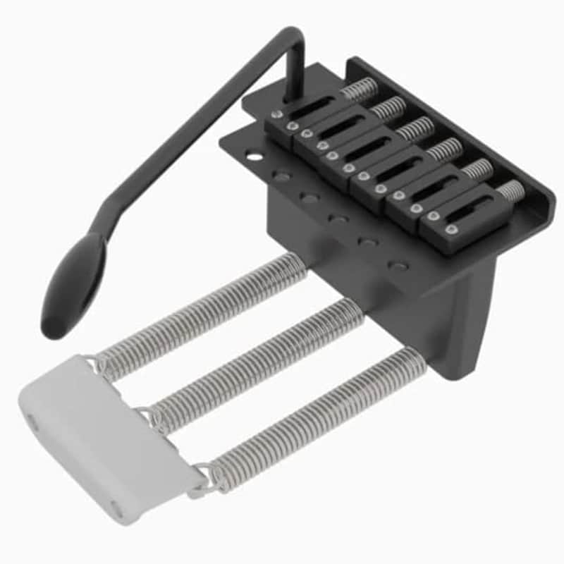 Hipshot 6 String 6 Screw Synchronized Tremolo Bridge Black image 1