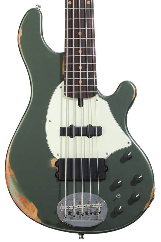 Lakland USA Classic 55-14 5-string Bass Guitar - Aged Sherwood Green with Rosewood Fingerboard image 1