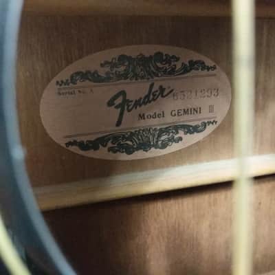 Fender Gemini III Acoustic Guitar image 3