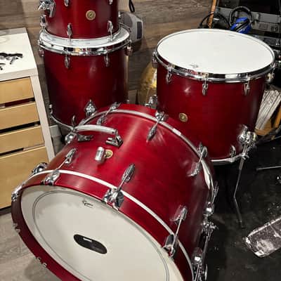 Gretsch Broadkaster 12/13/16/18/24 Drum Kit - Satin Cherry Red image 6