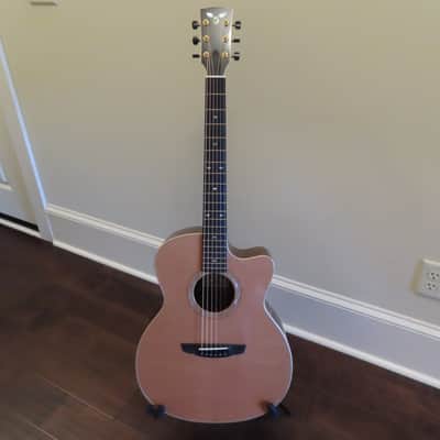 Goodall master Cedar/ AAA Claro Walnut Concert Jumbo Cutaway, with case. image 1