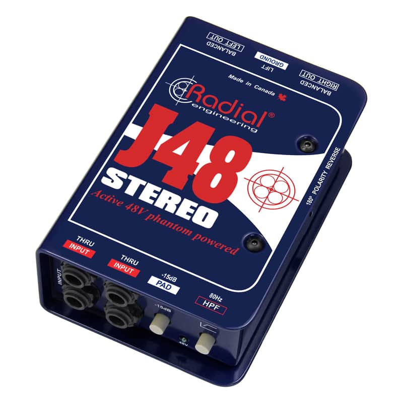 Radial J48 Stereo Phantom Powered Active Direct Box image 1
