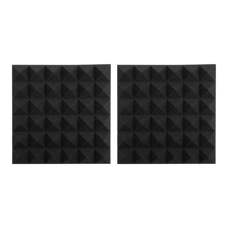 Gator 2 Pack of Charcoal 12x12in Acoustic Pyramid Panel image 1