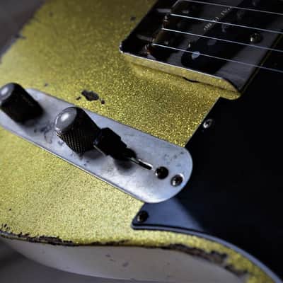 American  Fender Telecaster Custom Heavy Relic  Gold Sparkle TX Specials image 2