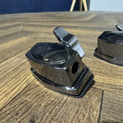 TAMA Black Chrome Floor Tom Drum Leg Holders Hardware Mounts x3 #ND87 image 3