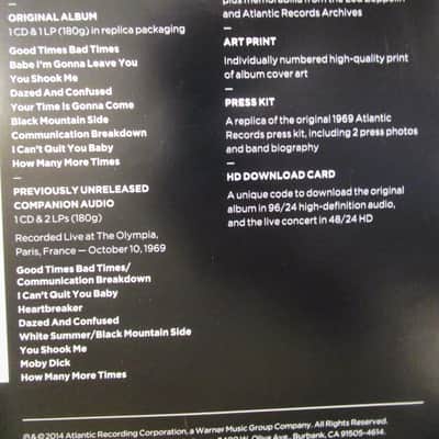 Led Zeppelin Super Deluxe Edition Box Set Vinyl CD's, Complete image 2