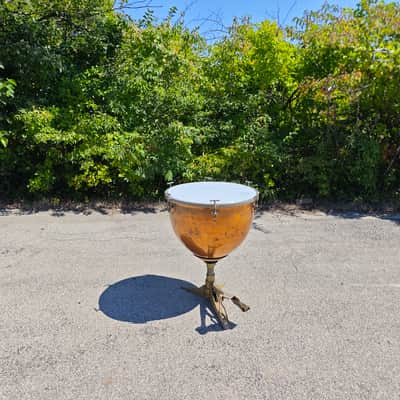 26" Vintage WFL Drum Co Concert Grand Pedal Timpani - Copper 25" image 4