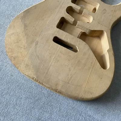 Unfinished Strat Style Basswood Guitar Body image 4