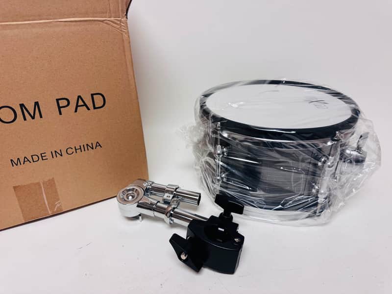 HXM 10x6” Brushed Silver Rack Tom Drum for Roland Alesis Lemon Kit image 1