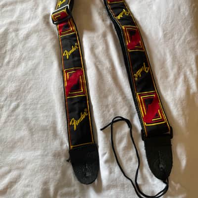 Fender Vintage Guitar Stra 1980s - Black/Red/Fold image 1