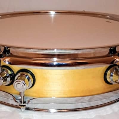 DW CUSTOM 13" BIRCH PICCOLO SNARE DRUM (SEE VIDEO)-NAT LACQR-FREE SHIP TO C-USA! image 3