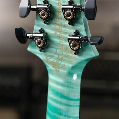 PRS Private Stock Custom 24-08 Semi-Hollow Electric Guitar - Bahamian Blue Glow with Hardshell Case image 6