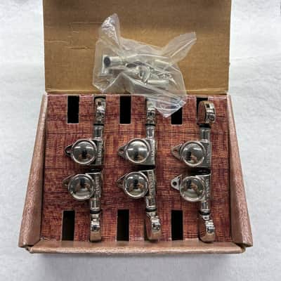 Grover Rotomatic Tuners NOS 1980's Nickel 102N 3+3 Machine Heads image 2