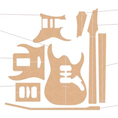 Guitar Template Set - Ibanez RG550 (1/2") image 4