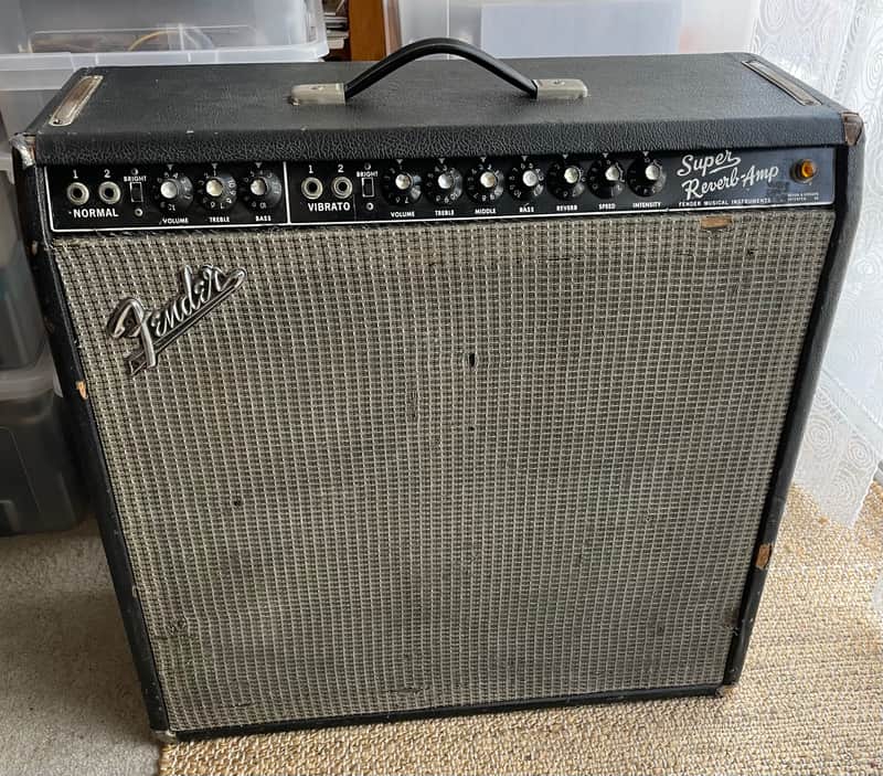 Fender Super Reverb 2-Channel 40-Watt 4x10" Guitar Combo 1963 - 1967 - Black Panel image 1
