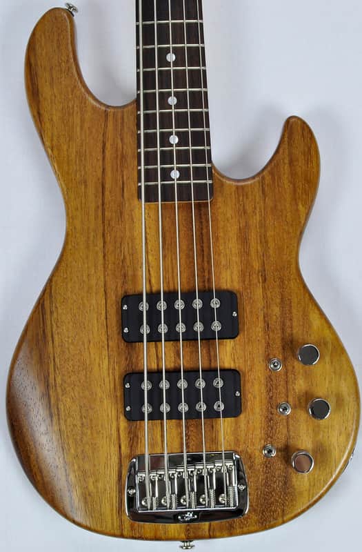G&L L-2500 USA Custom 5 String Monkey Pod Bass in Natural Satin image 1
