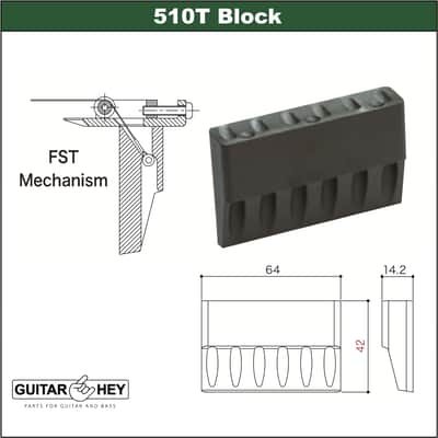 NEW Gotoh 510T-FE2 Non-locking Tremolo Bridge Steel Saddles w Hardware - CHROME image 6