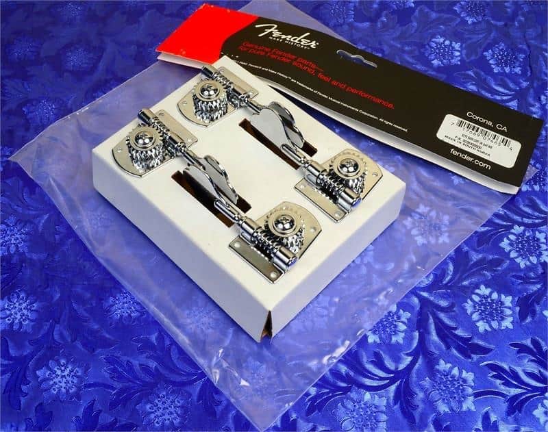 Fender Mexico Standard & Highway 1 Series Chrome Bass Tuning Machine, Set of 4, 0036400049 image 1