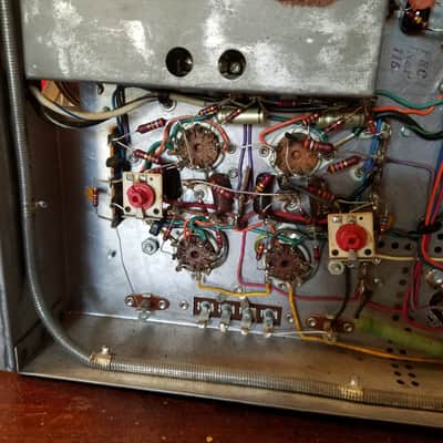 The Fisher Tube Preamp, receiver control amp console D-39 290-T MPX-77 1963 - Gold image 18