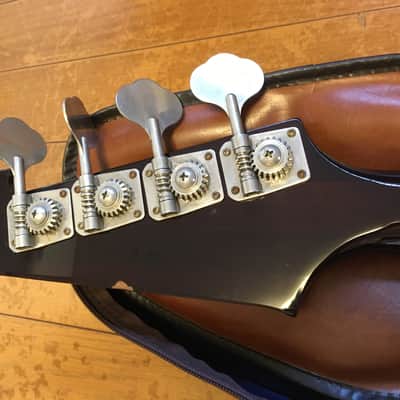 Greco TB 750 Thunderbird bass 1990 Tobacco burst classic MIJ with original leather gigbag image 9