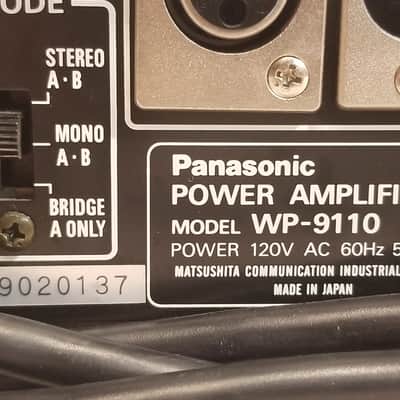 Panasonic Ramsa WP-9110 Power Amplifier - 100 Watt Per Channel