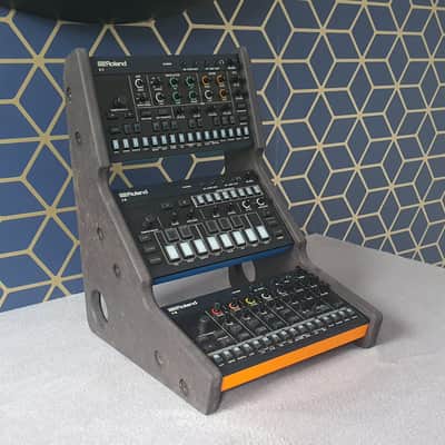 Roland Aira Compact S1 J6 T8 E4 - Black Valchromat Triple Stand from Synths And Wood image 2