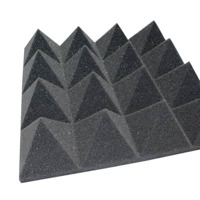 SoundAssured Acoustic Foam Panels - Pyramid Style - 3 Inch Thick - 48 Square Feet - Charcoal Color image 3