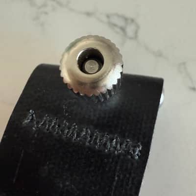 Rovner 1R Bb Clarinet Inverted Ligature and Mouthpiece Cap - Black Learher, Metal, black plastic image 4