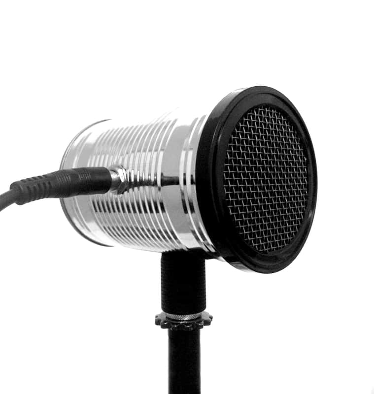 The Gleamer. Lo-Fi Tin Can Microphone with Integral Mic Stand Mount. image 1