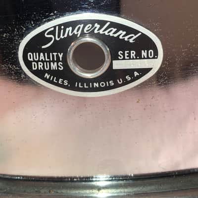 Beautiful Slingerland 10-Lug Snare Drum Niles Badge 1960s - 1970’s - Chrome with Case image 13