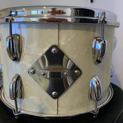 Slingerland Tom 8x12 1950's-1960's - White Marine Pearl image 4