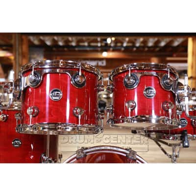 DW Performance 5pc Drum Set 20/10/12/14/14 Cherry Stain image 4
