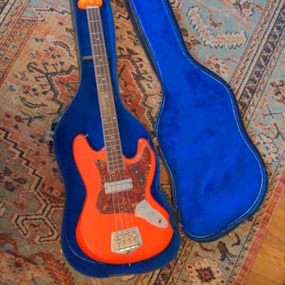 UPDATE HSC Kingston (Teisco ?) Jazz Bass Copy Red Orange image 1